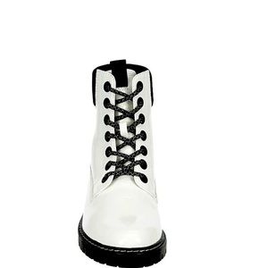 Brand New White/Black combat or hiking boot